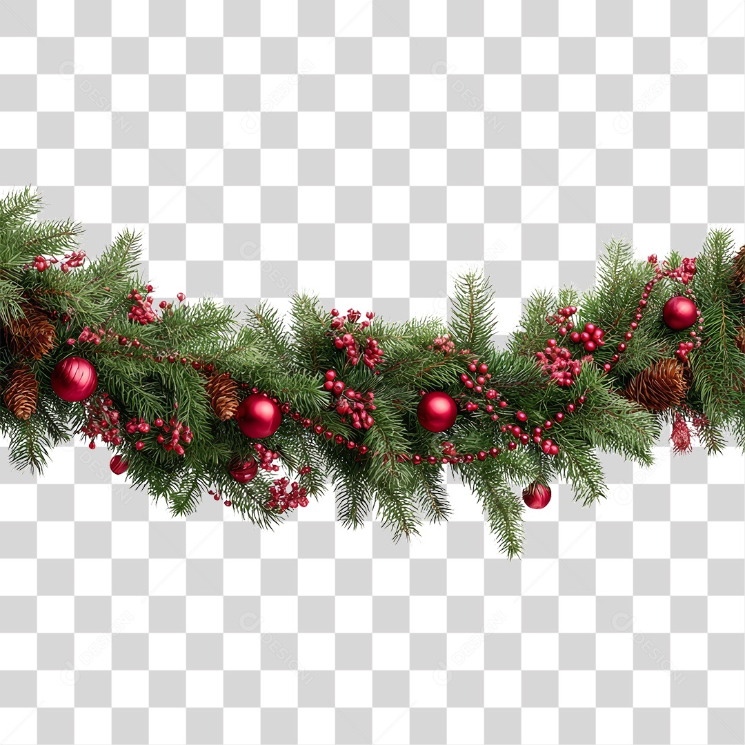 Ramos Decoração de Natal PNG Transparente
