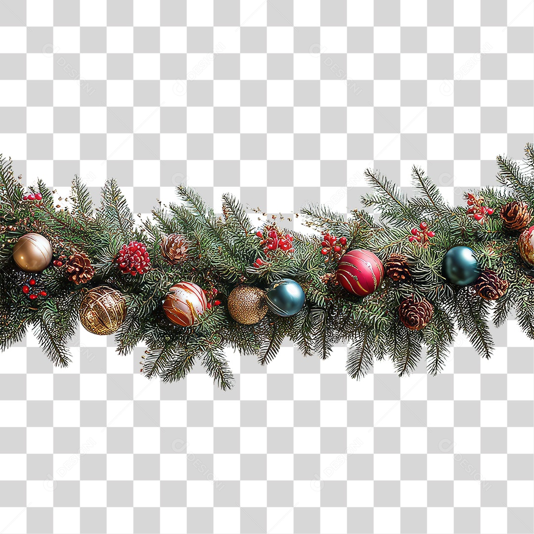 Ramos Decoração de Natal PNG Transparente