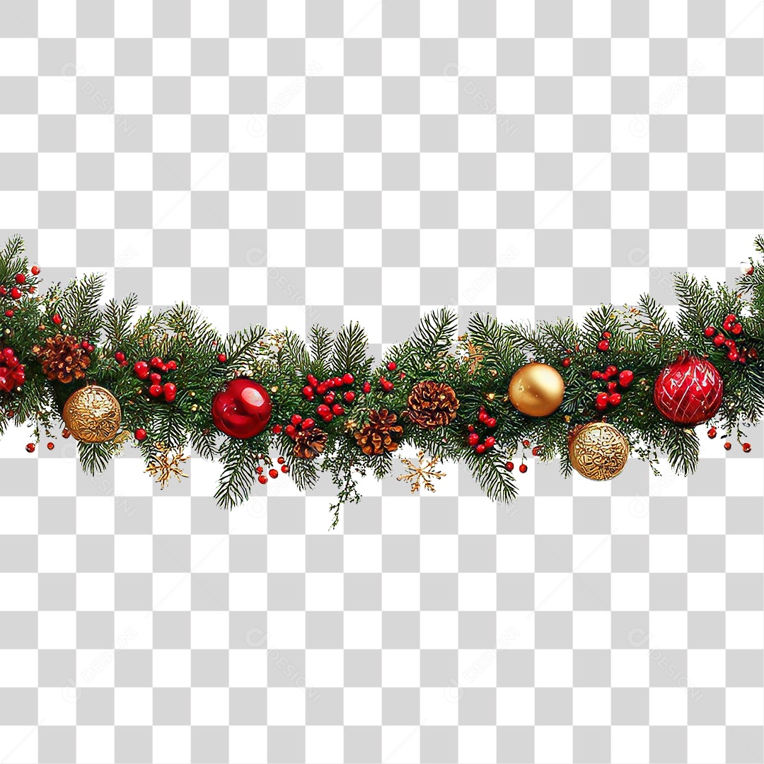 Ramos Decoração de Natal PNG Transparente