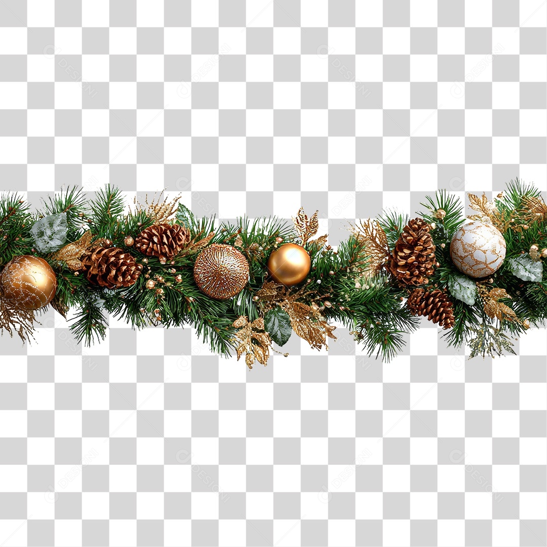Ramos Decoração de Natal PNG Transparente