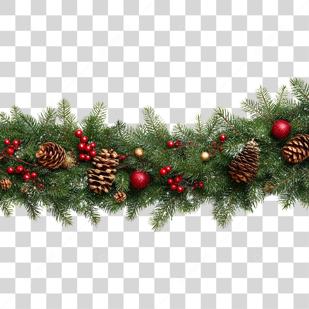 Ramos Decoração de Natal PNG Transparente