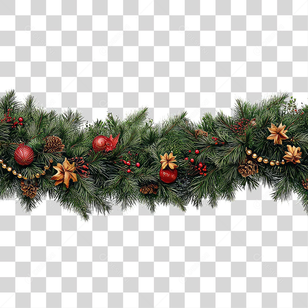 Ramos Decoração de Natal PNG Transparente