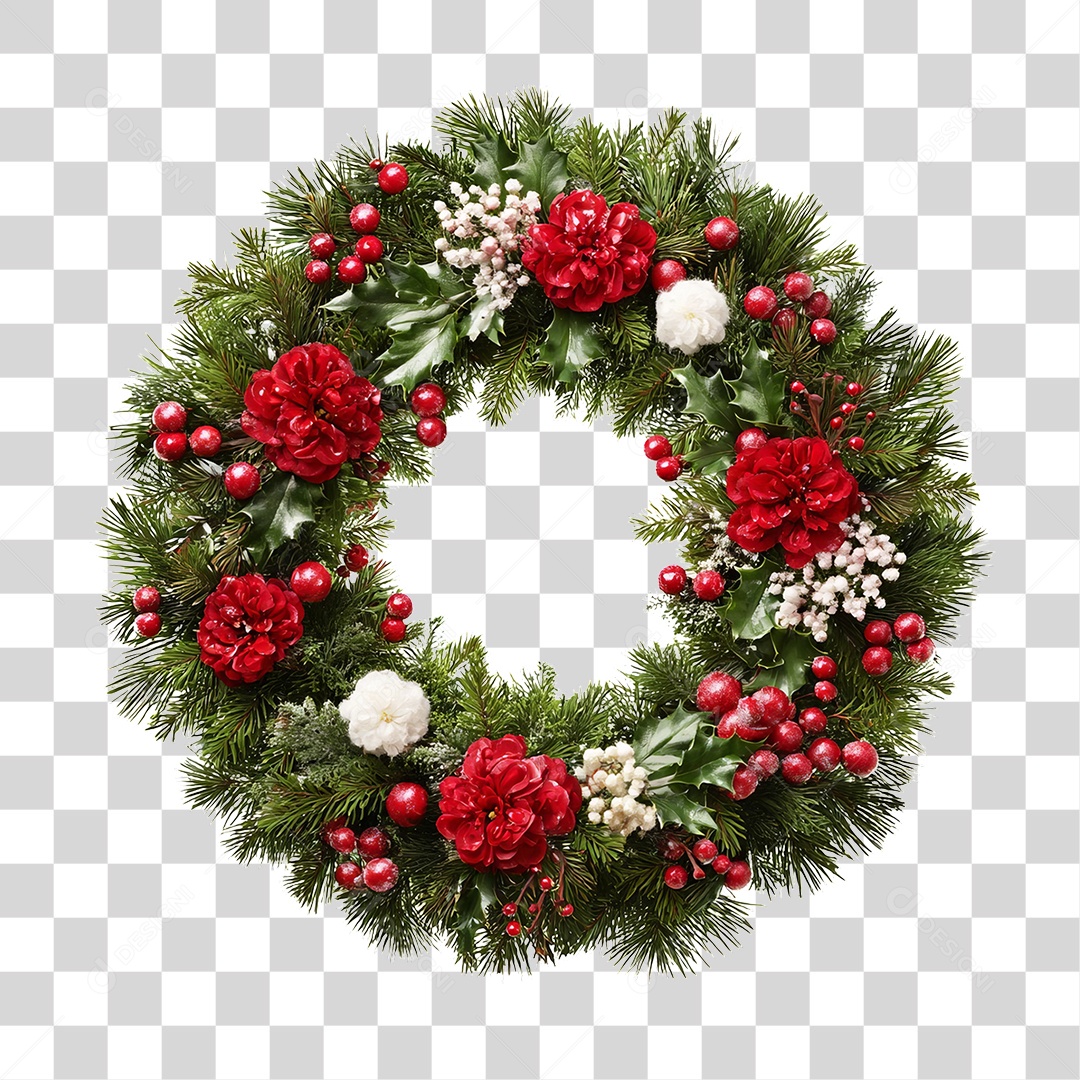 Guirlanda Decoração de Natal PNG Transparente