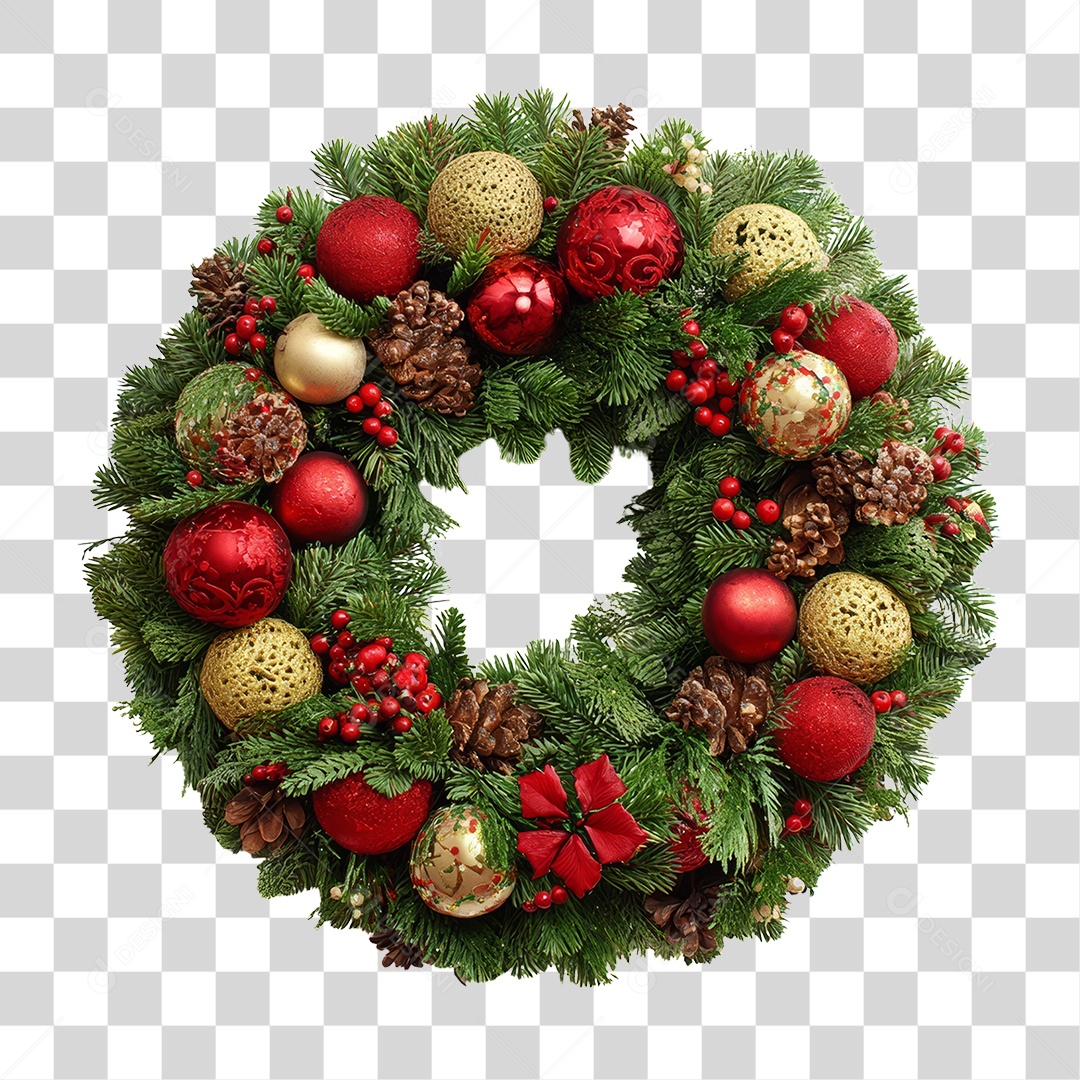 Guirlanda Decoração de Natal PNG Transparente
