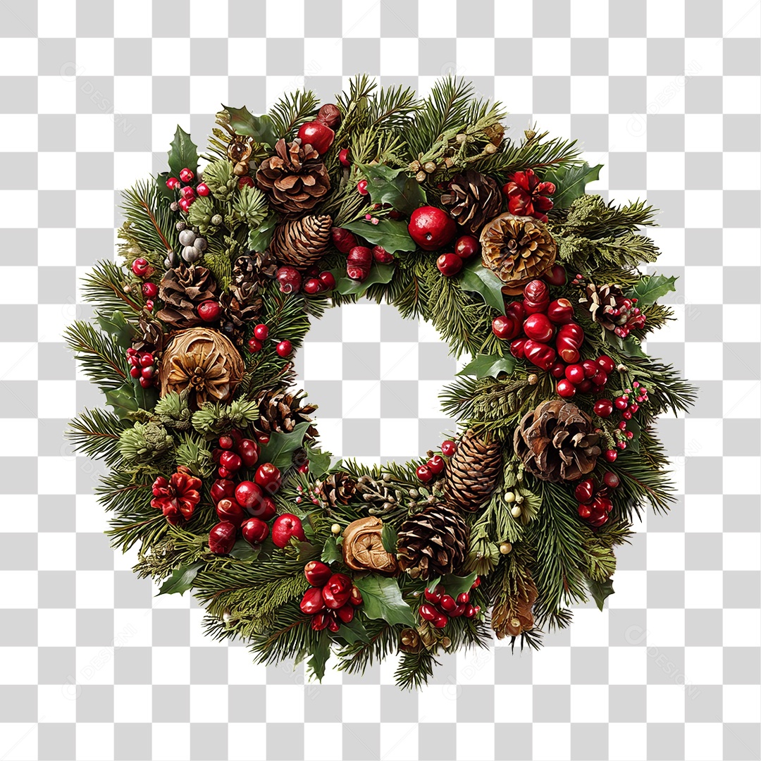 Guirlanda Decoração de Natal PNG Transparente