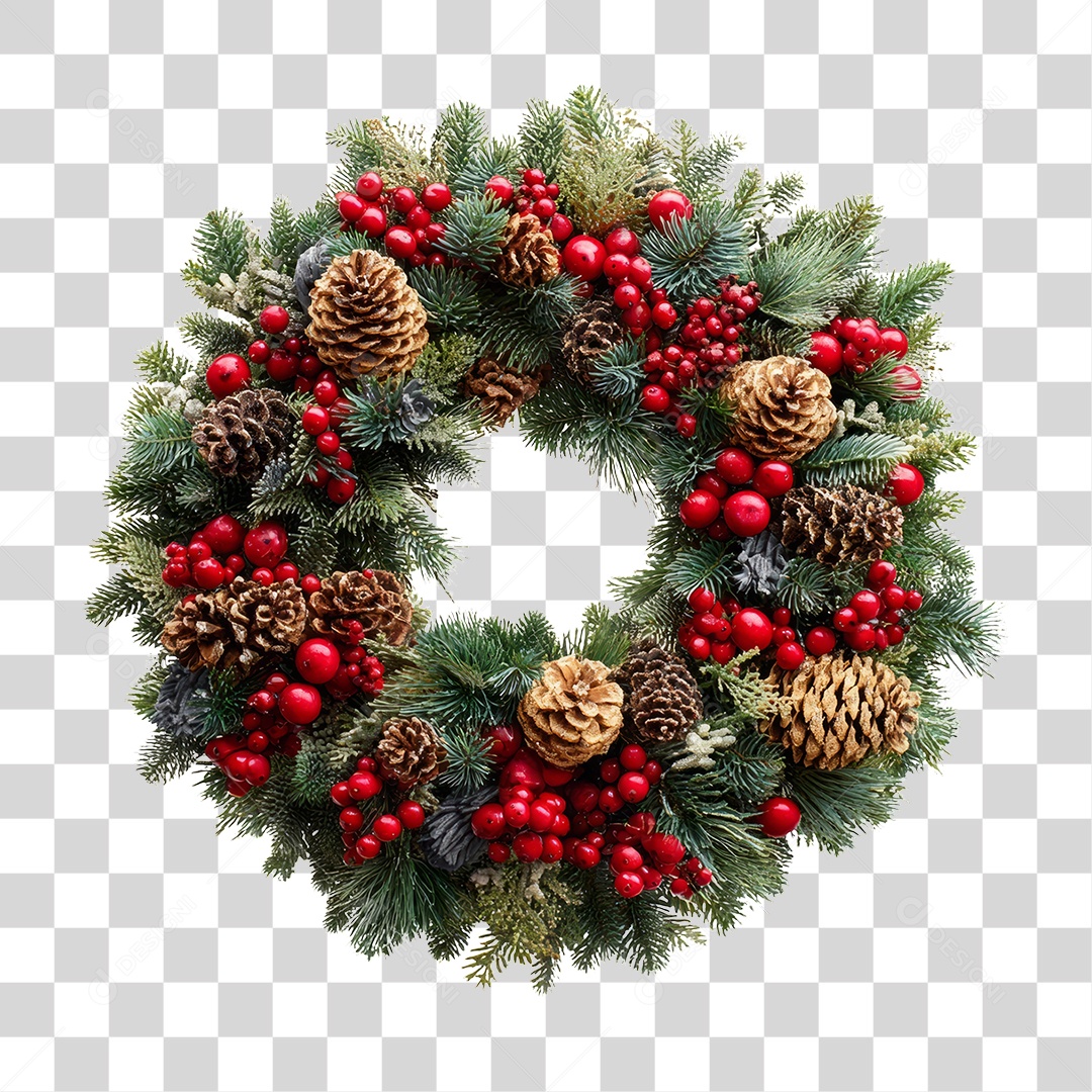 Guirlanda Decoração de Natal PNG Transparente