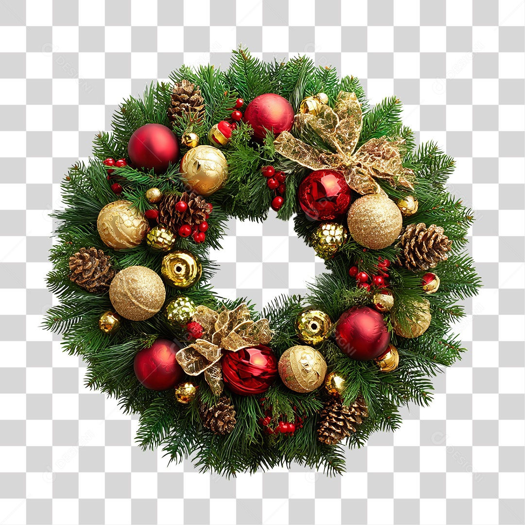 Guirlanda Decoração de Natal PNG Transparente