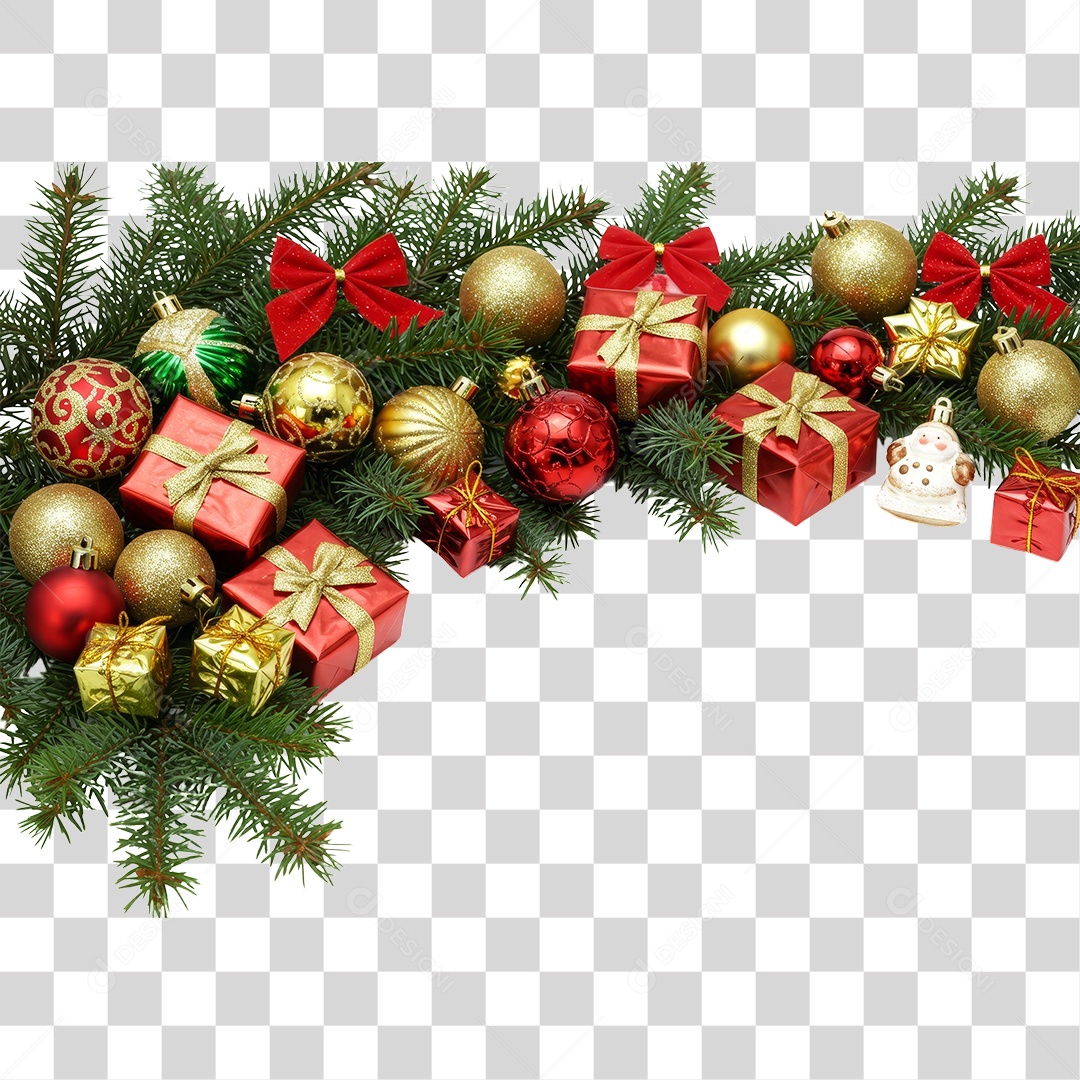 Ramos Decoração de Natal PNG Transparente