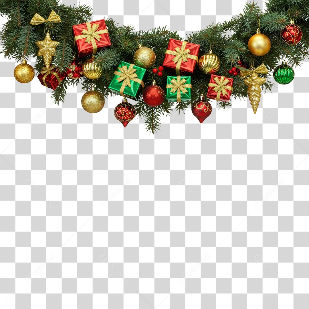 Ramos Decoração de Natal PNG Transparente
