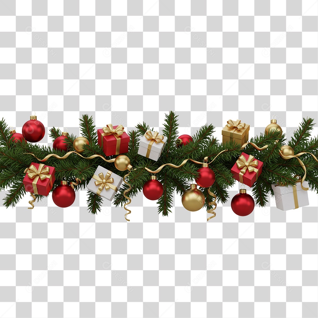 Ramos Decoração de Natal PNG Transparente