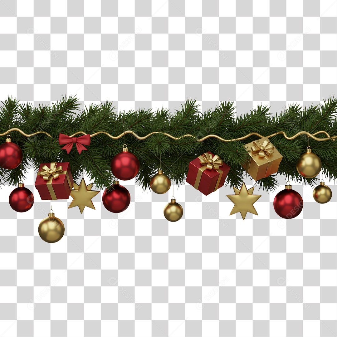 Ramos Decoração de Natal PNG Transparente