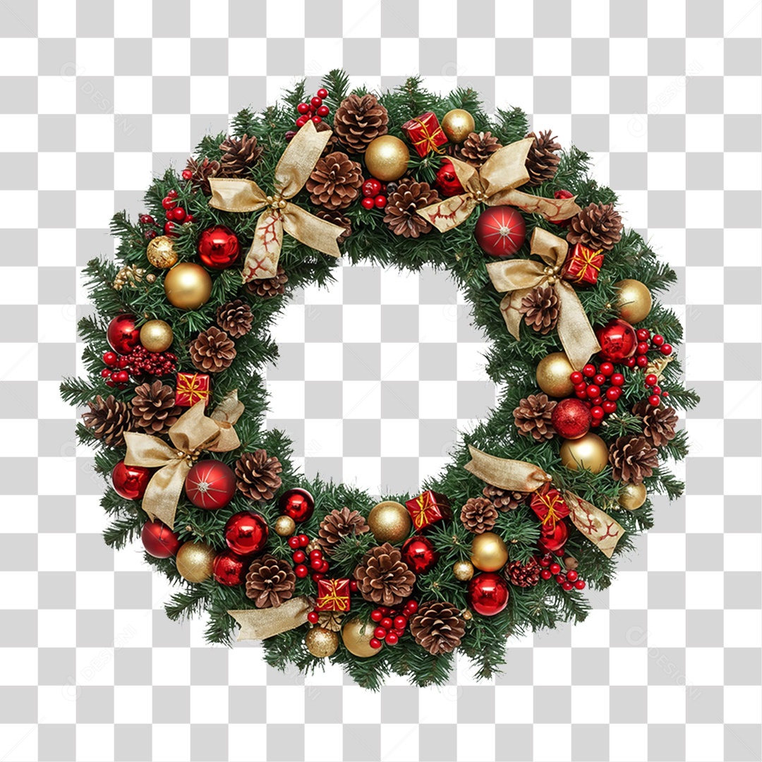 Guirlanda Decoração de Natal PNG Transparente