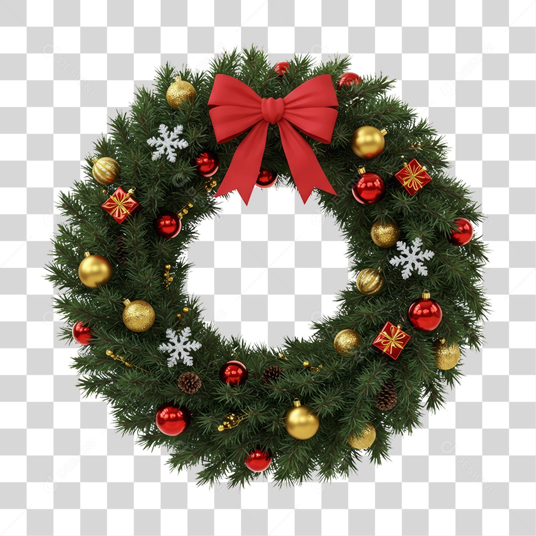 Guirlanda Decoração de Natal PNG Transparente