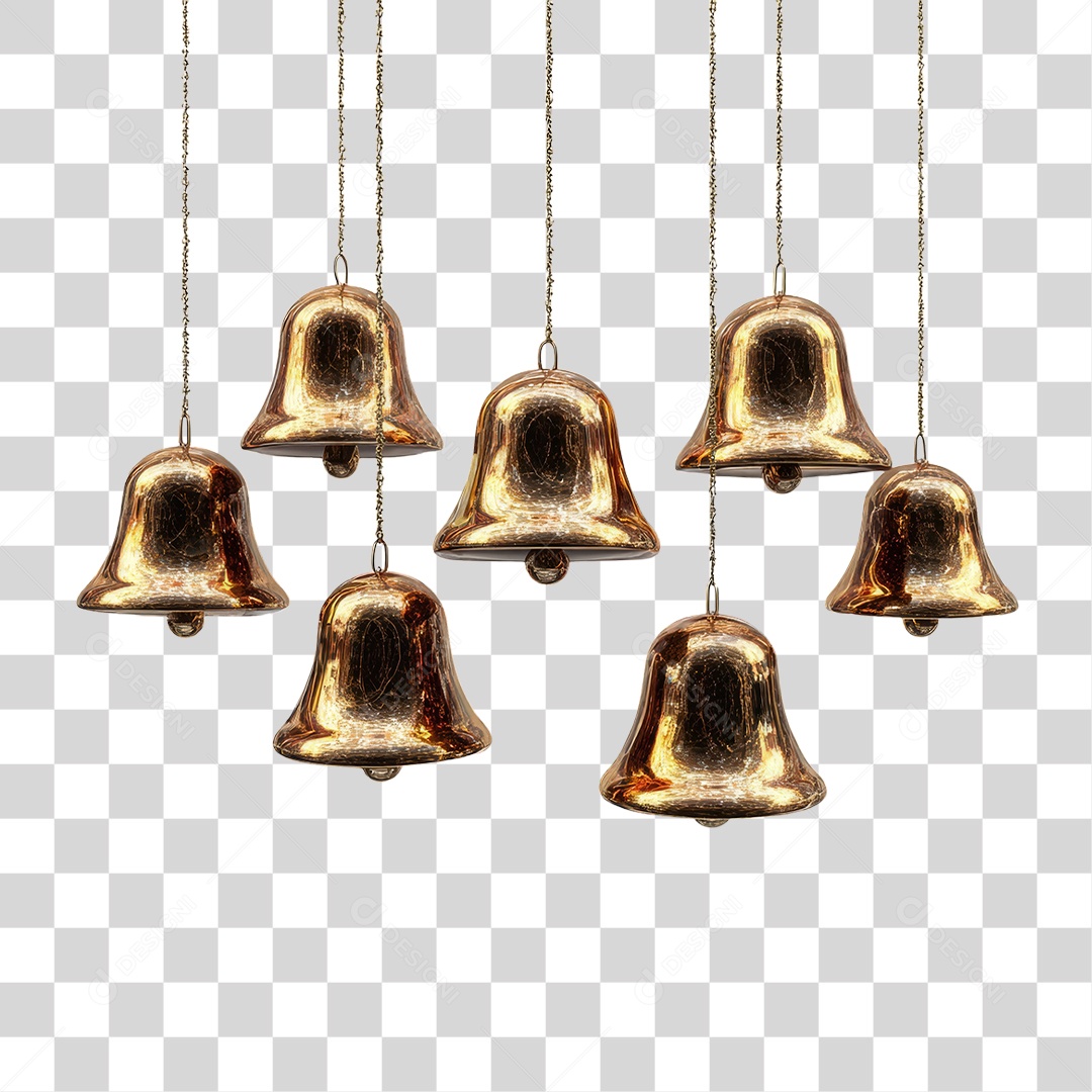Sinos Decoração de Natal PNG Transparente