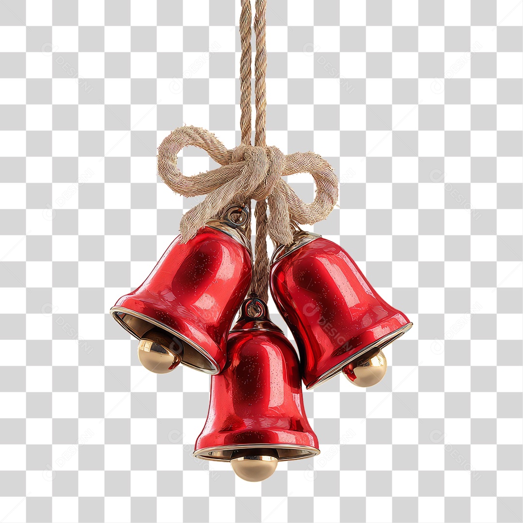 Sinos Decoração de Natal PNG Transparente