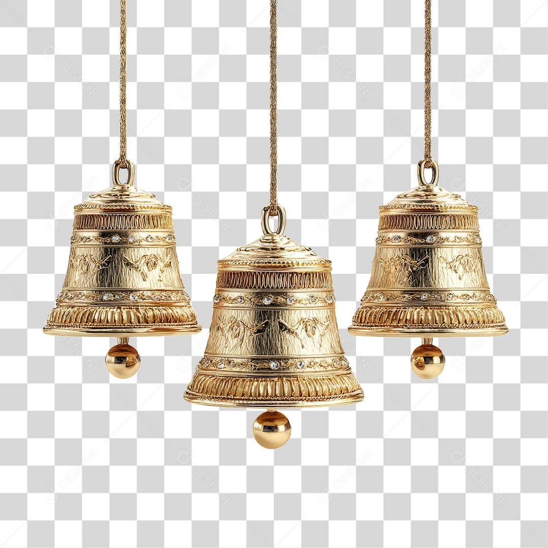 Sinos Decoração de Natal PNG Transparente