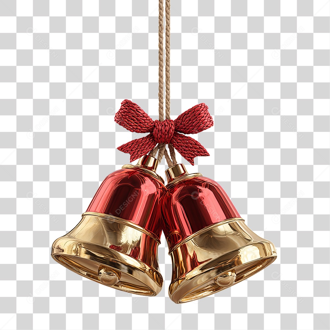 Sinos Decoração de Natal PNG Transparente