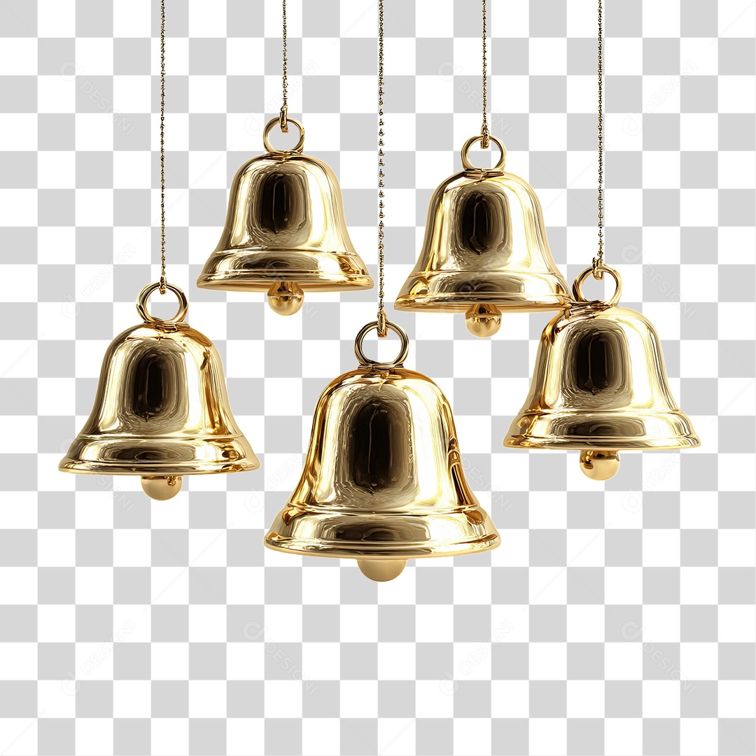 Sinos Decoração de Natal PNG Transparente