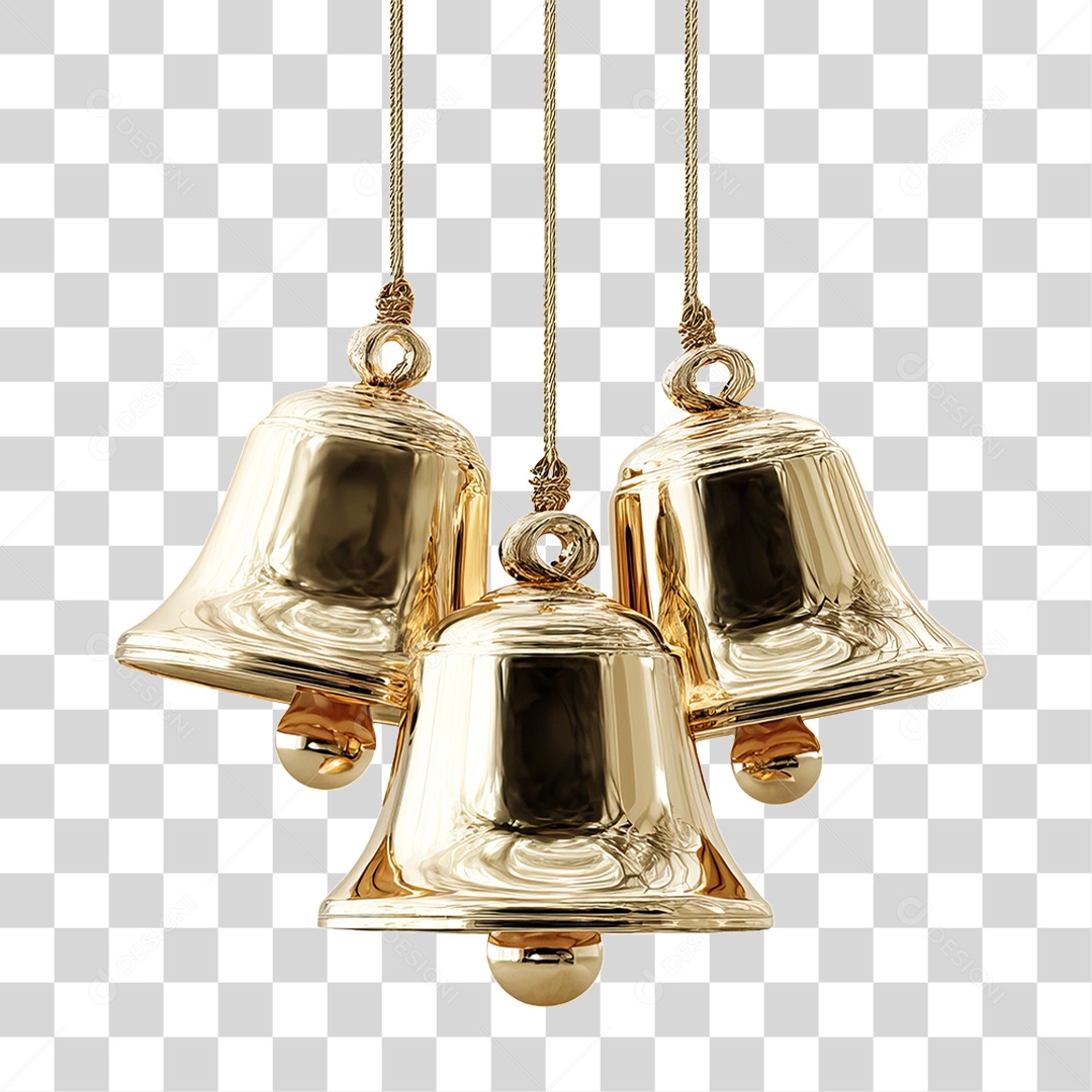 Sinos Decoração de Natal PNG Transparente