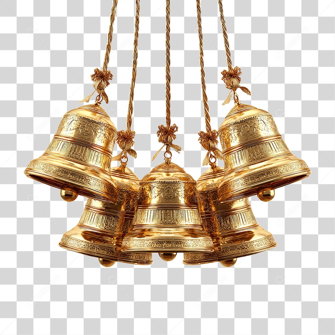 Sinos Decoração de Natal PNG Transparente