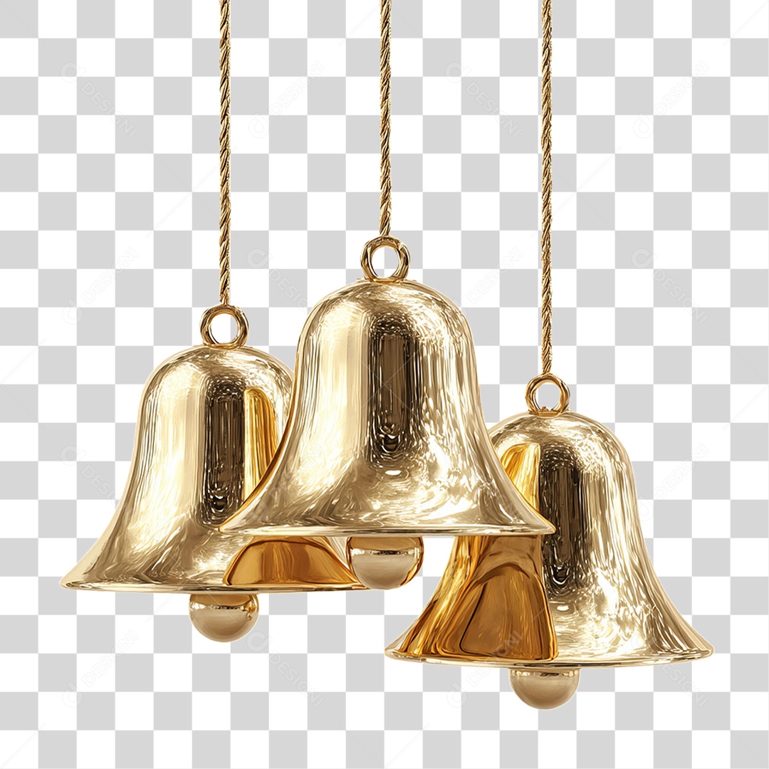 Sinos Decoração de Natal PNG Transparente