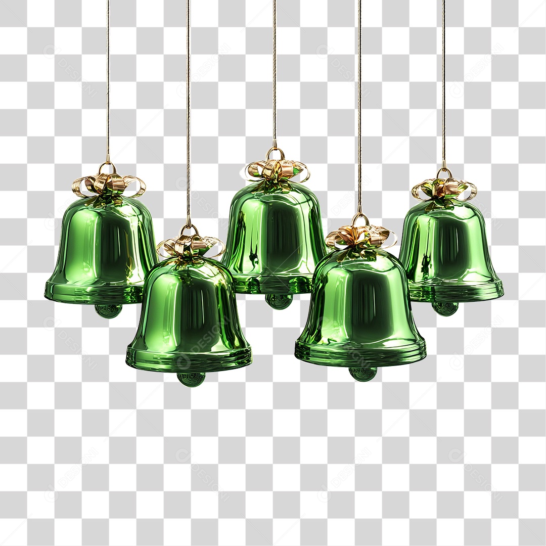 Sinos Decoração de Natal PNG Transparente