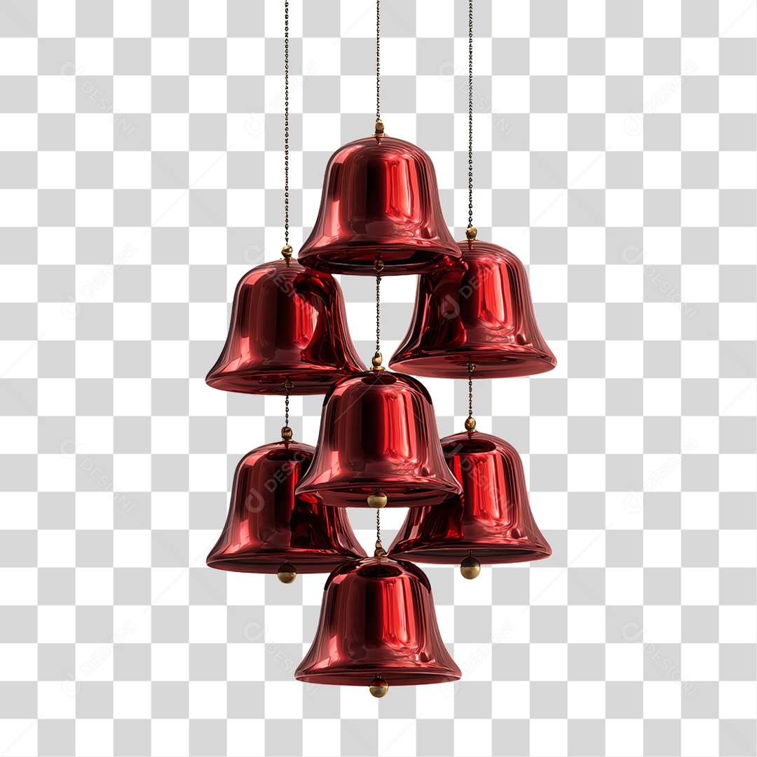 Sinos Decoração de Natal PNG Transparente