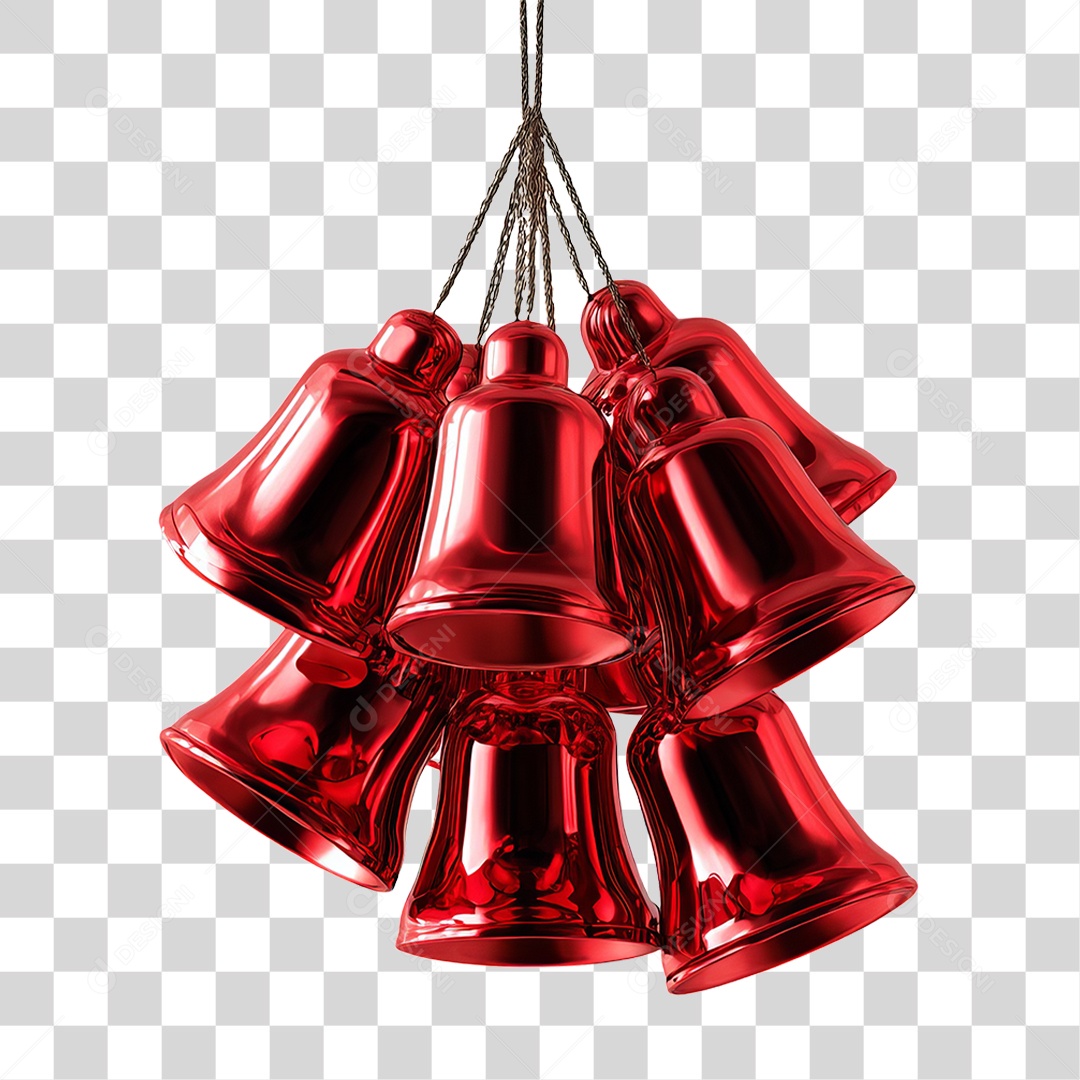 Sinos Decoração de Natal PNG Transparente
