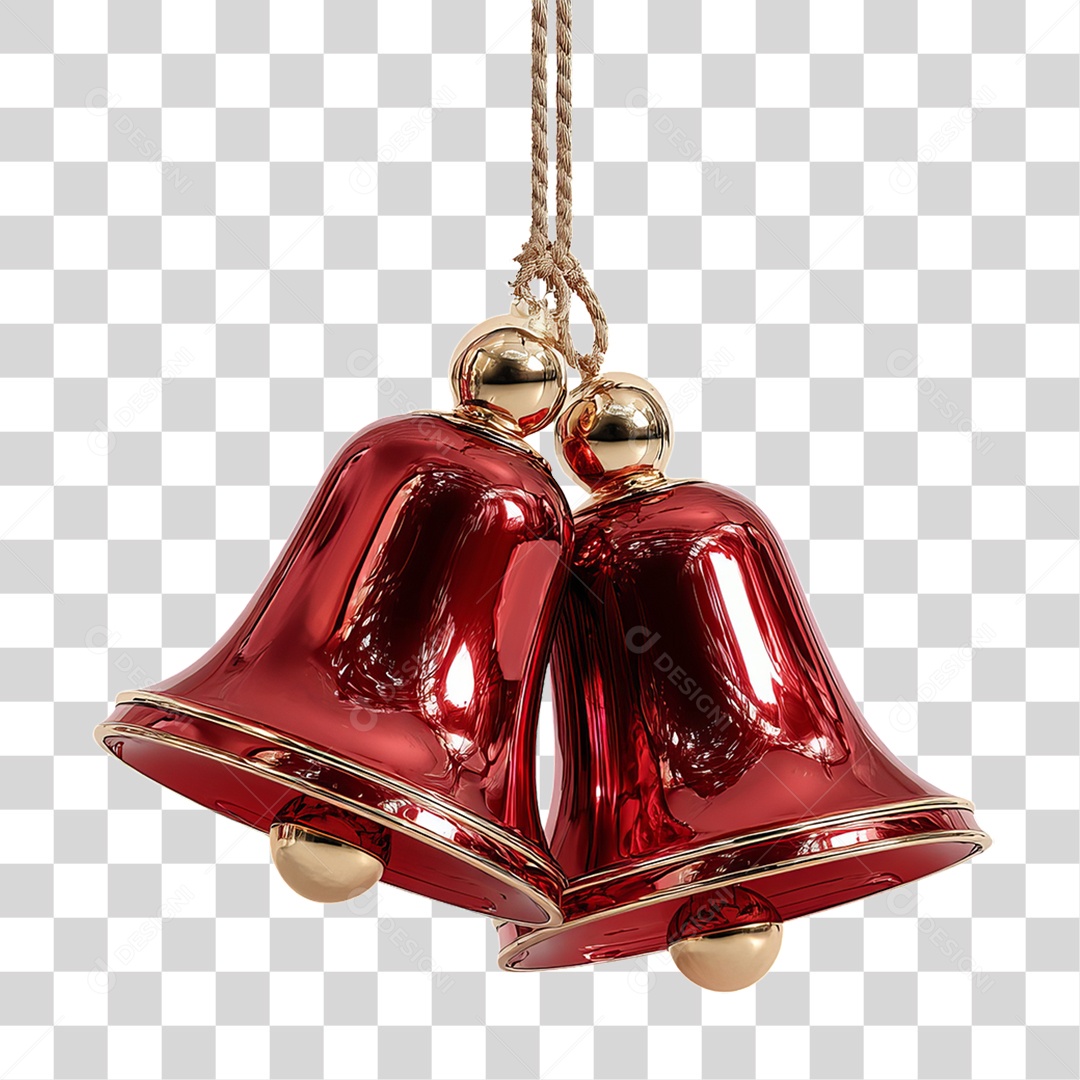Sinos Decoração de Natal PNG Transparente