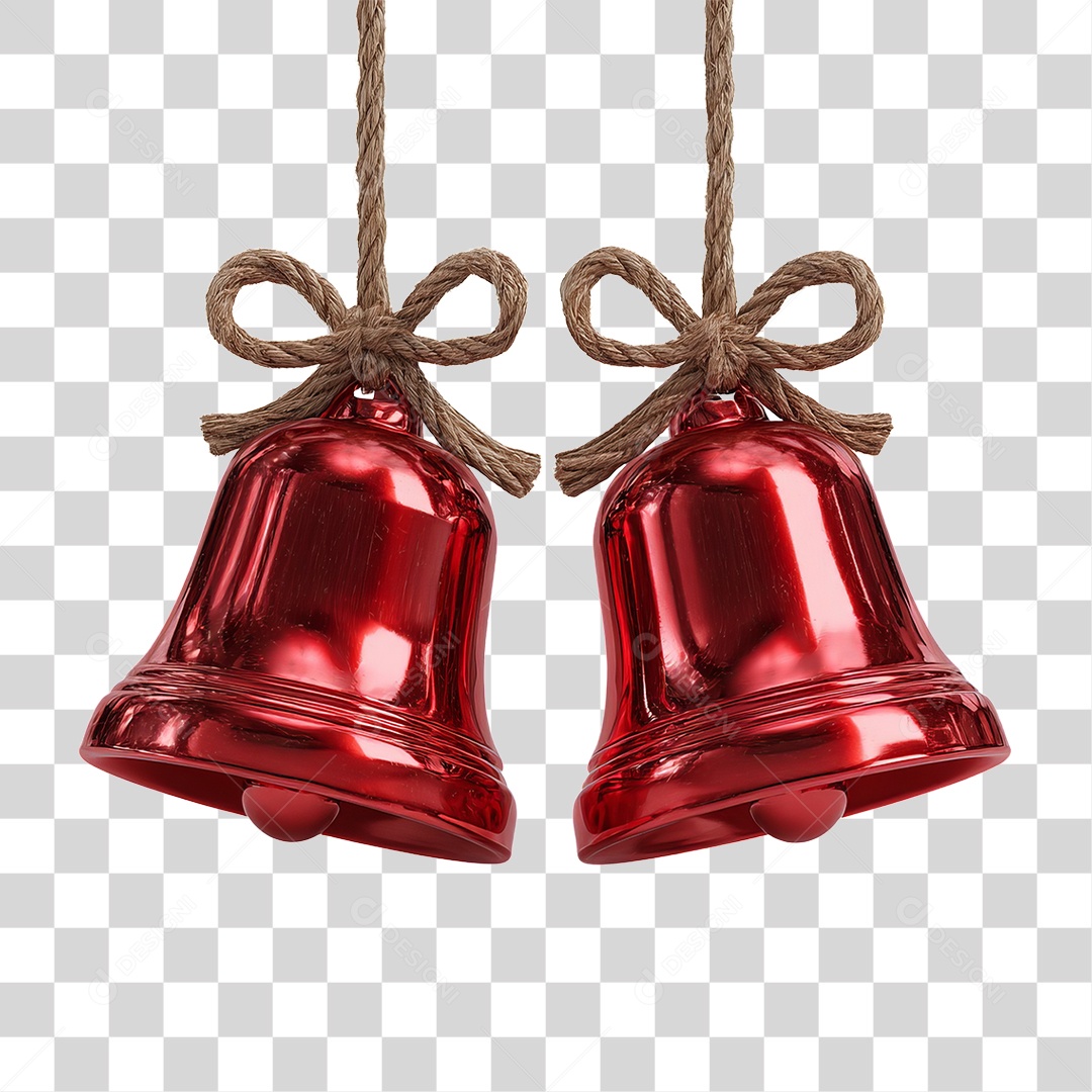 Sinos Decoração de Natal PNG Transparente