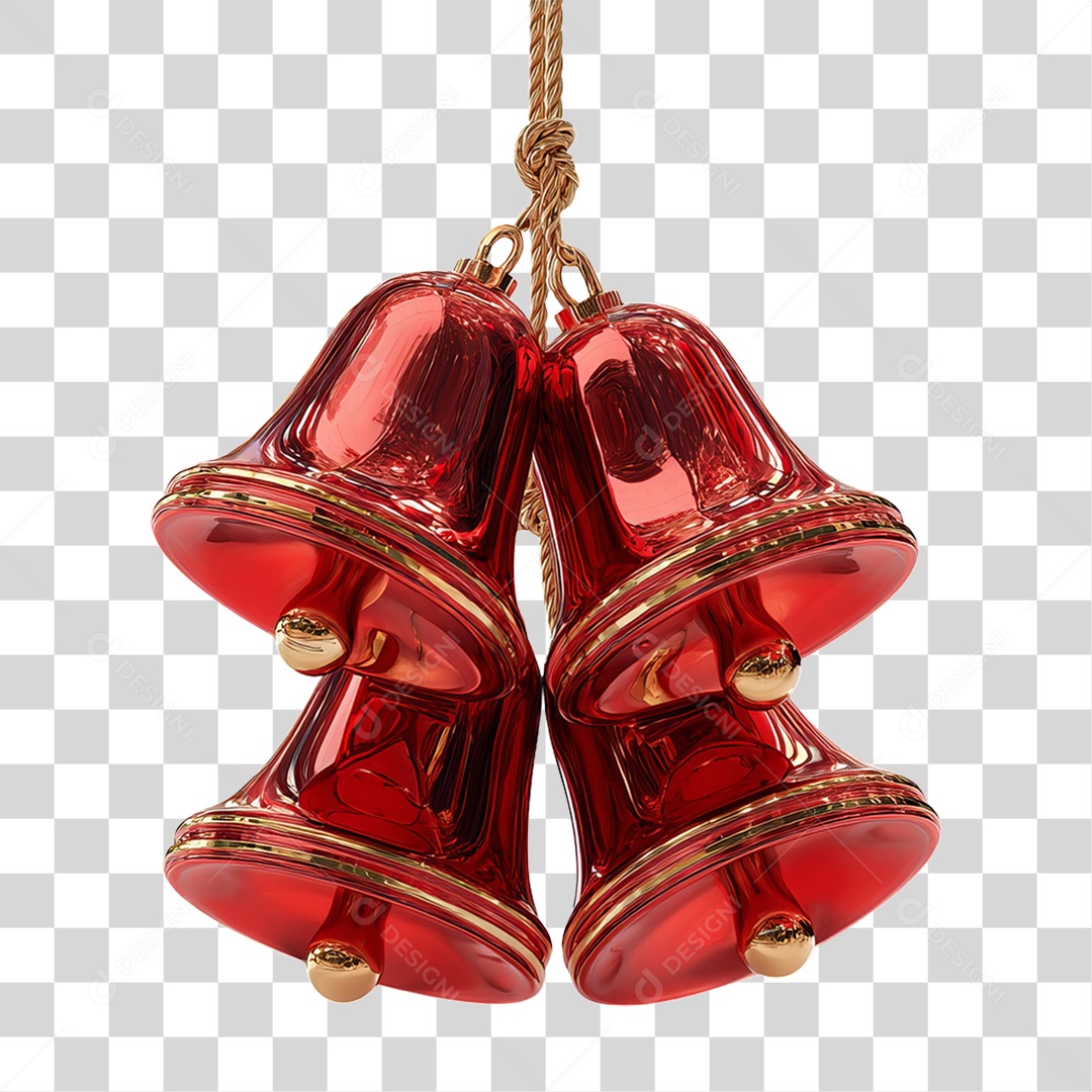 Sinos Decoração de Natal PNG Transparente