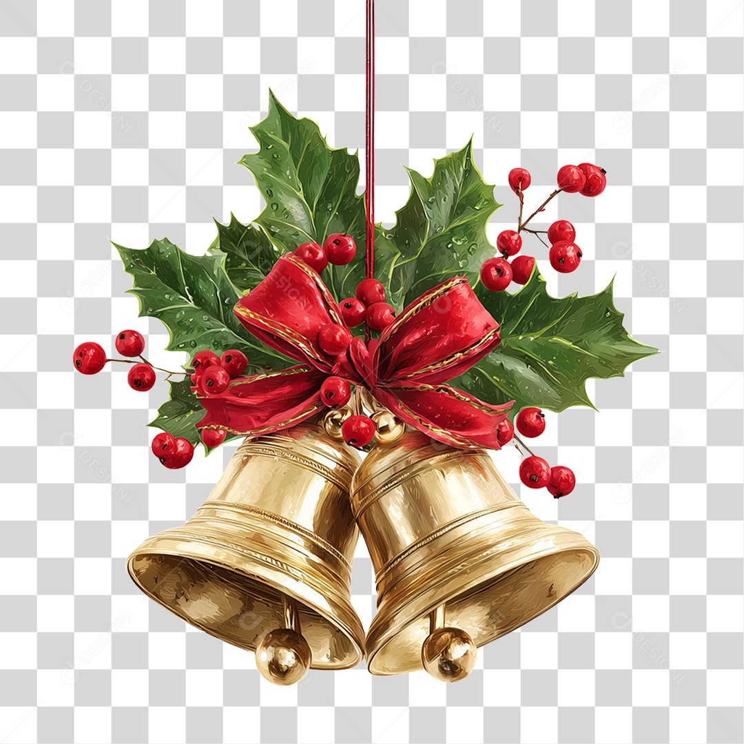 Sinos Decoração de Natal PNG Transparente