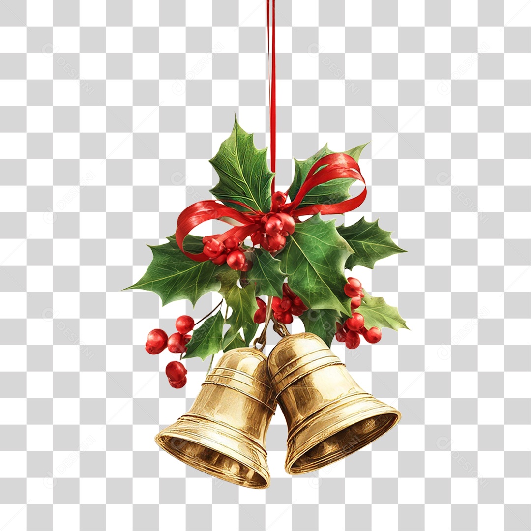 Sinos Decoração de Natal PNG Transparente