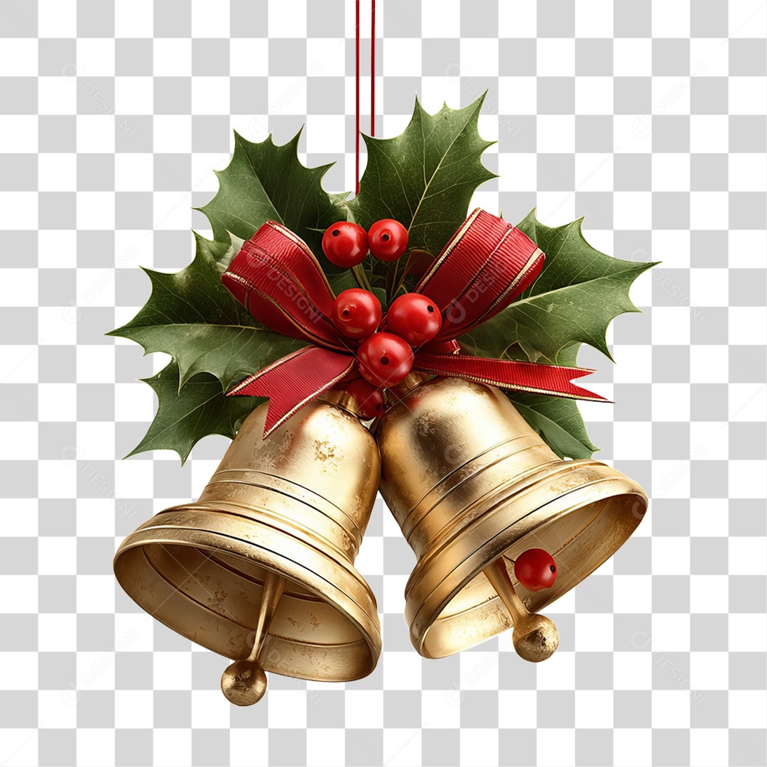 Sinos Decoração de Natal PNG Transparente