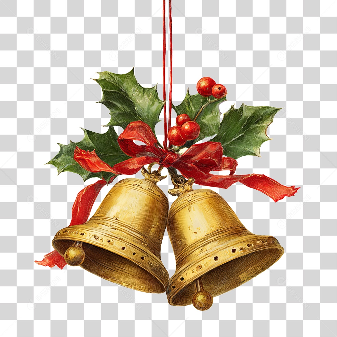 Sinos Decoração de Natal PNG Transparente