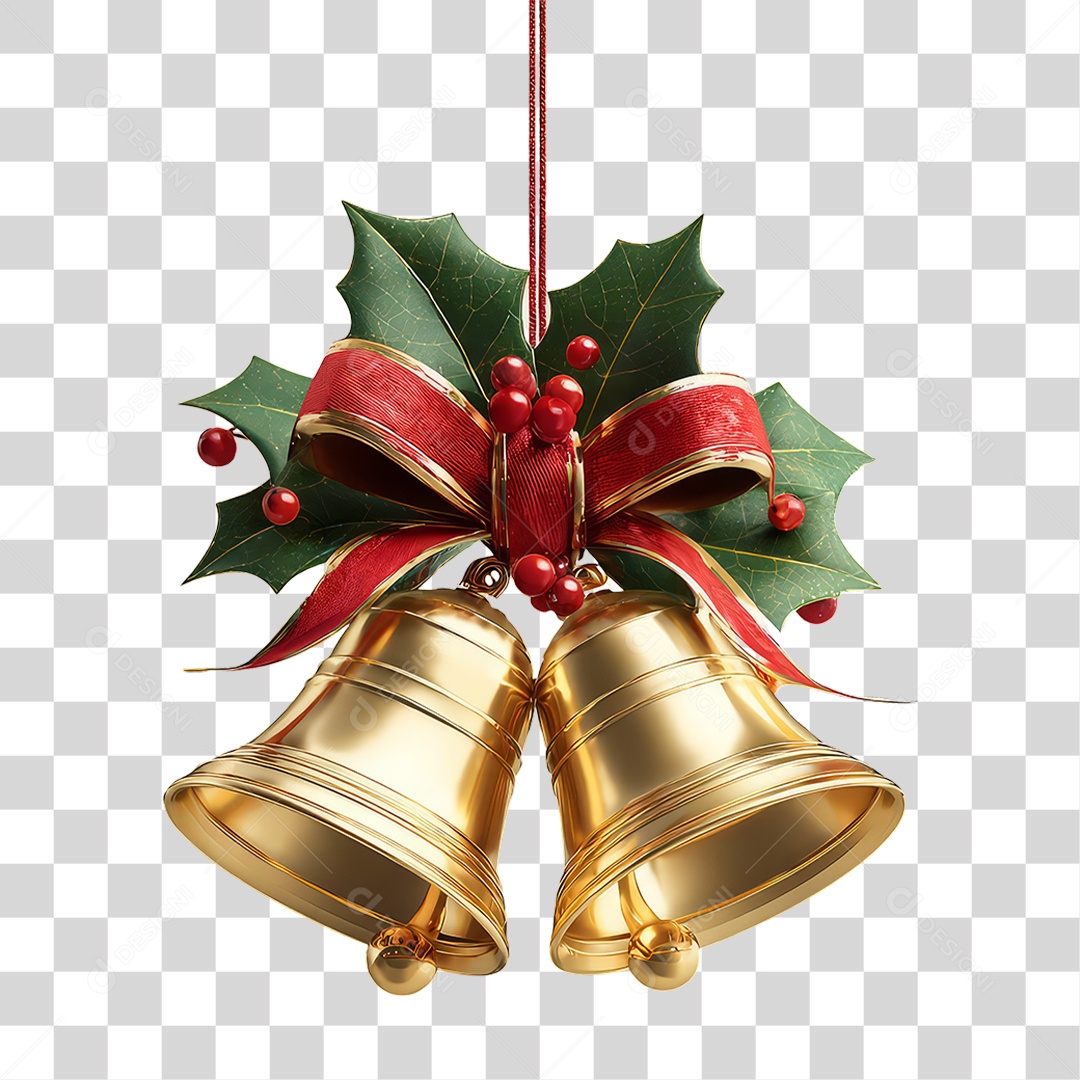 Sinos Decoração de Natal PNG Transparente