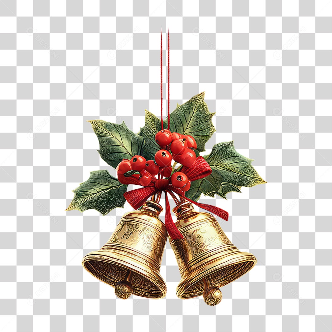 Sinos Decoração de Natal PNG Transparente