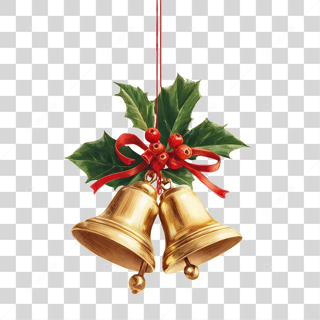 Sinos Decoração de Natal PNG Transparente