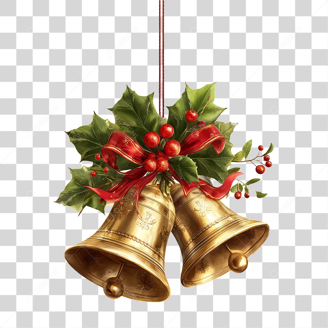 Sinos Decoração de Natal PNG Transparente