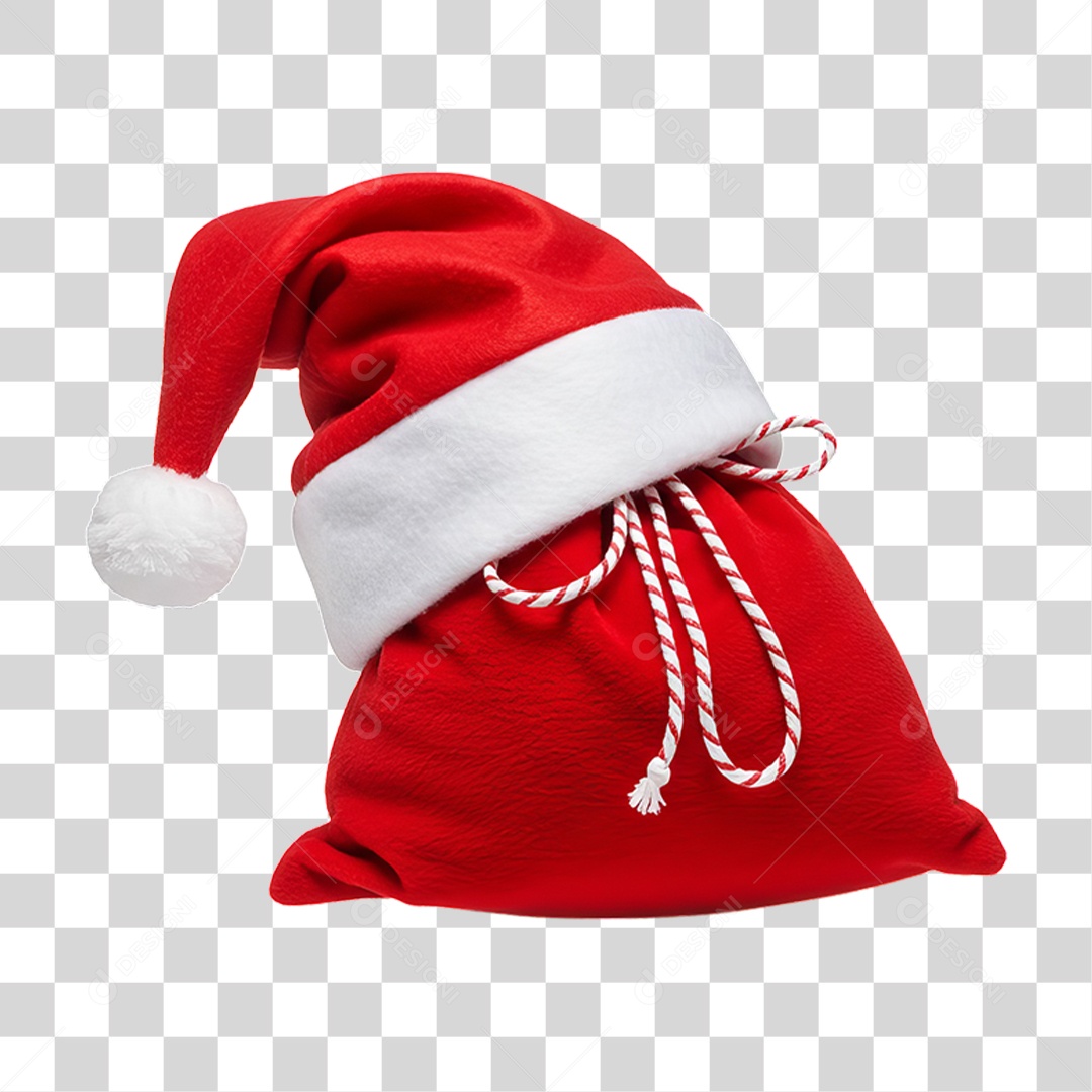 Saco de Presentes Decoração Enfeites de Natal PNG Transparente