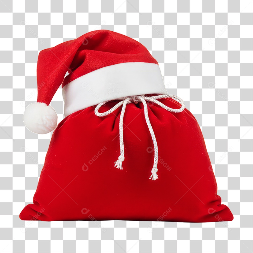 Saco de Presentes Decoração Enfeites de Natal PNG Transparente