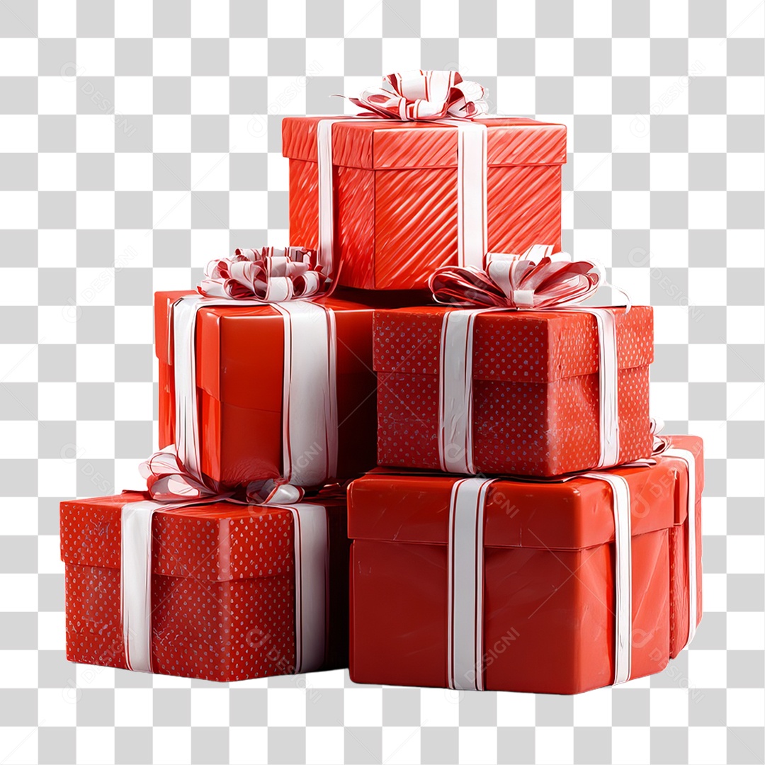 Caixas de Presentes Decoração Enfeites de Natal PNG Transparente