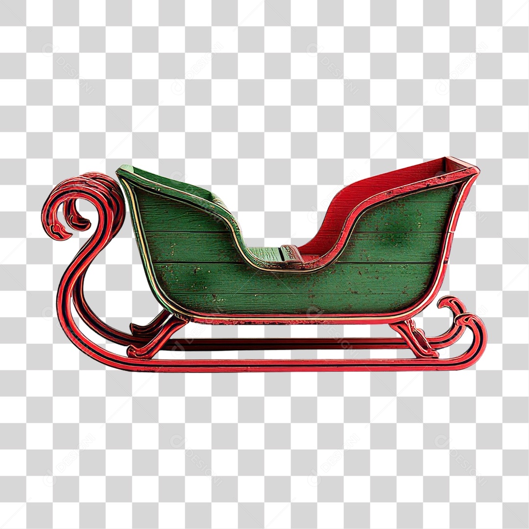 Trenó Decoração Enfeites de Natal PNG Transparente