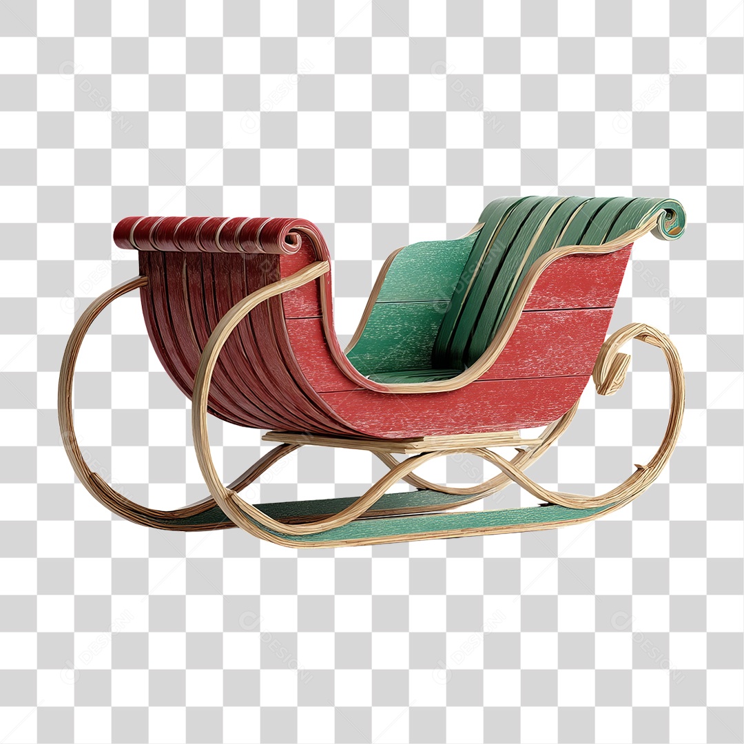 Trenó Decoração Enfeites de Natal PNG Transparente