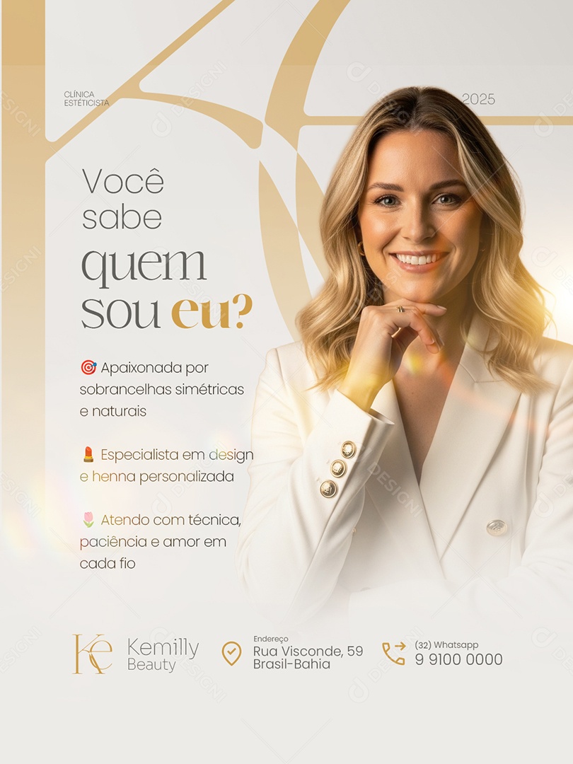 Estéticista Você Sabe Quem Sou Eu Social Media PSD Editável