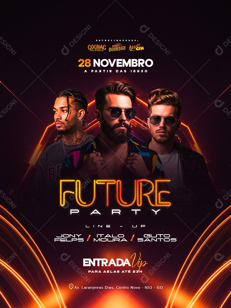 Flyer Próximos Shows Future Party Social Media PSD Editável