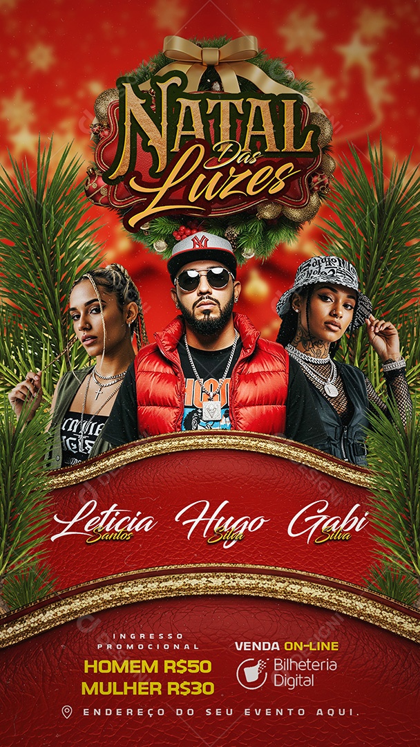 Story Flyer Natal dasLuzes Social Media PSD Editável