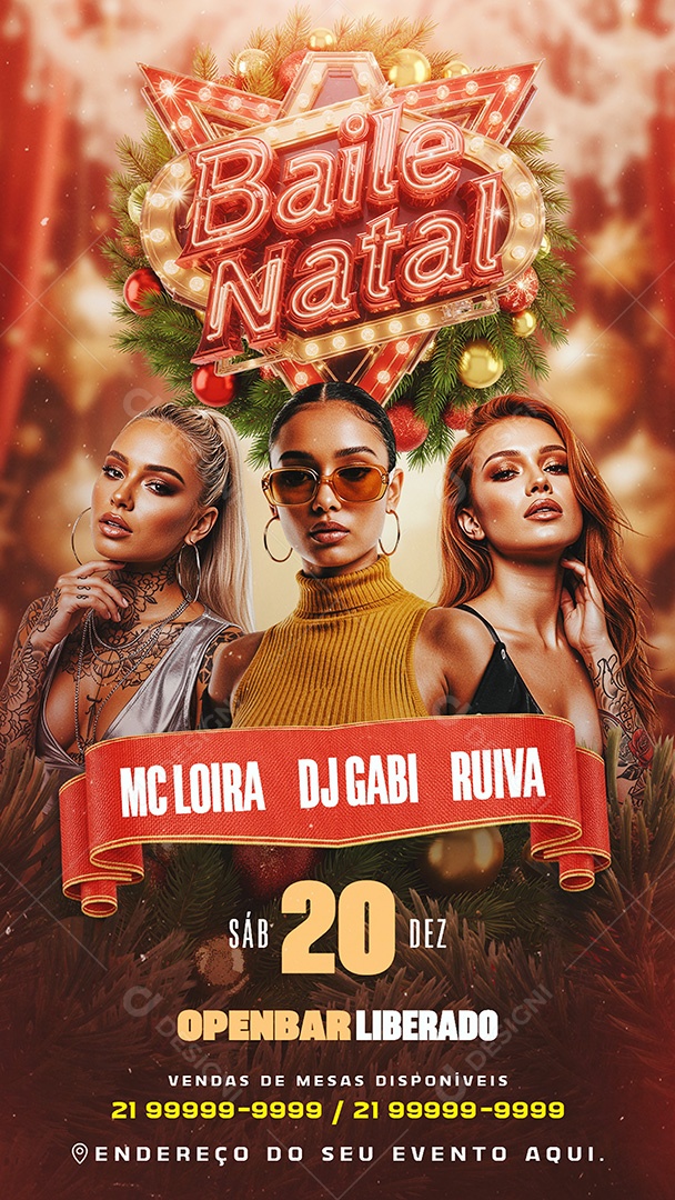 Stoey Flyer Baile Natal Story PSD Editável