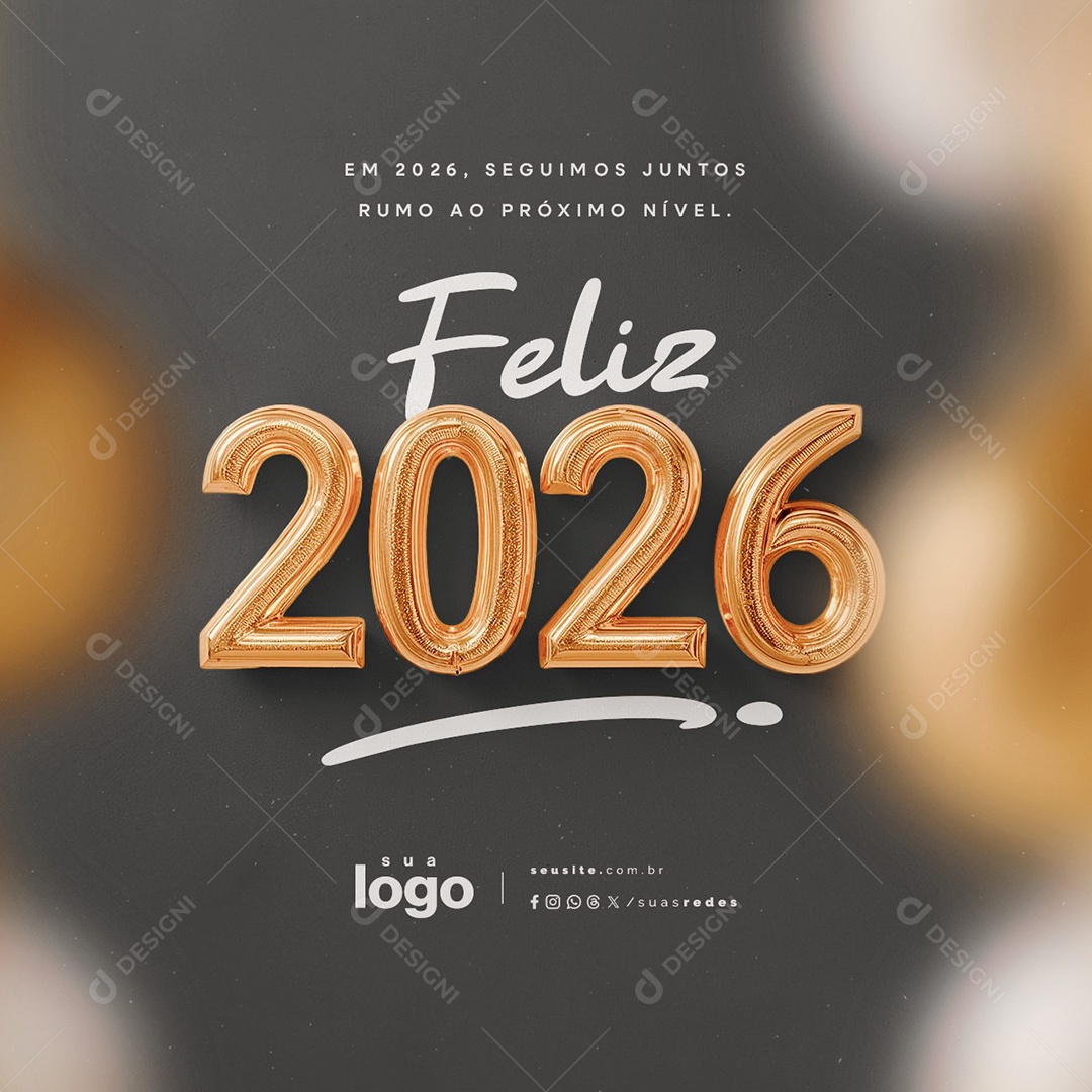 Feliz Ano Novo 01 de Janeiro Social Media PSD Editável