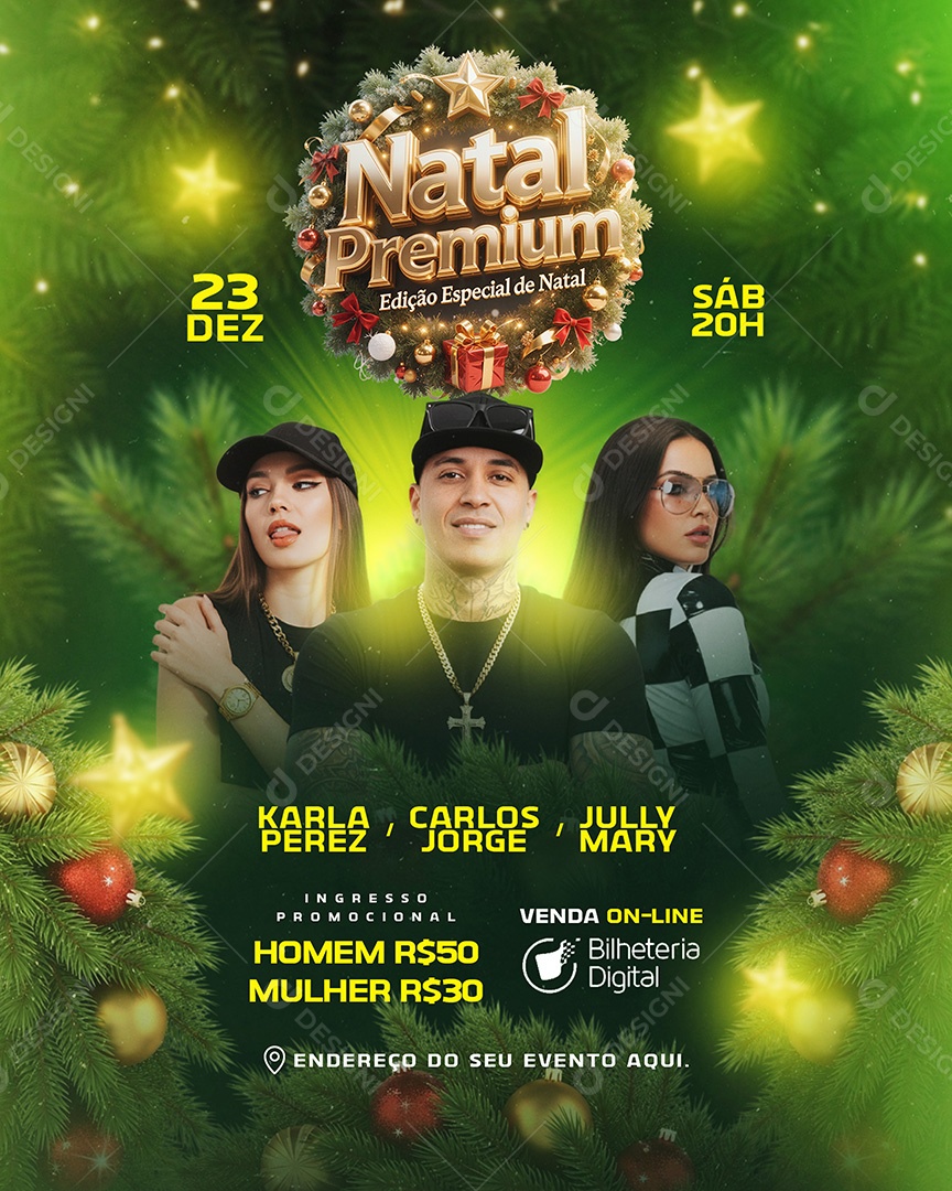 Flyer Natal Premium Social Media PSD Editável